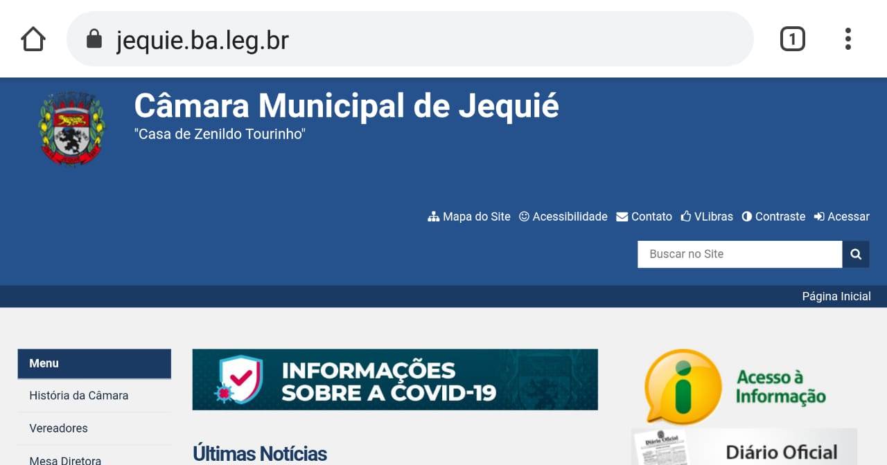 Câmara de Vereadores de Jequié ganha novo Portal