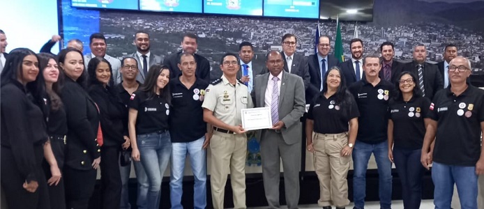 Cicom é homenageado pelo vereador Soldado Gilvan por ocasião de seus 10 anos de implantação na cidade