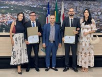 Vereador Walmiral Marinho homenageia os delegados Moabe Macedo Lima e Nilo de Siqueira Costa Neto